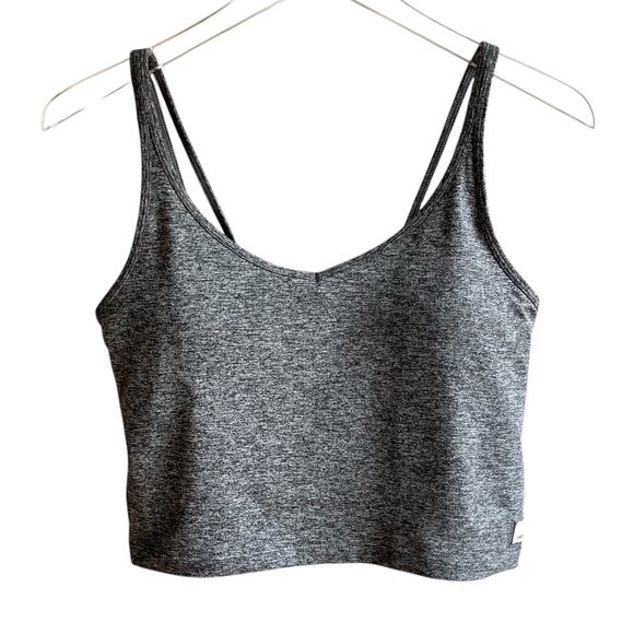 Vuori Tank Size L Gray Grey Bra Crop Top Athleisure Gym Pilates Yoga Comfy Fall - Picture 16 of 16